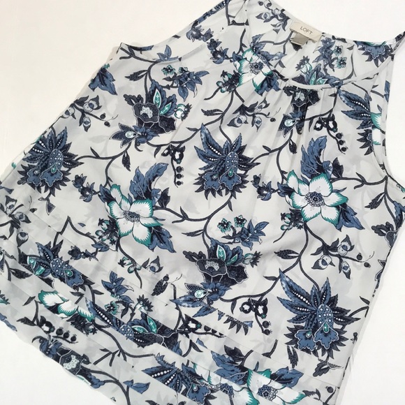 LOFT Tops - Loft blue floral tank